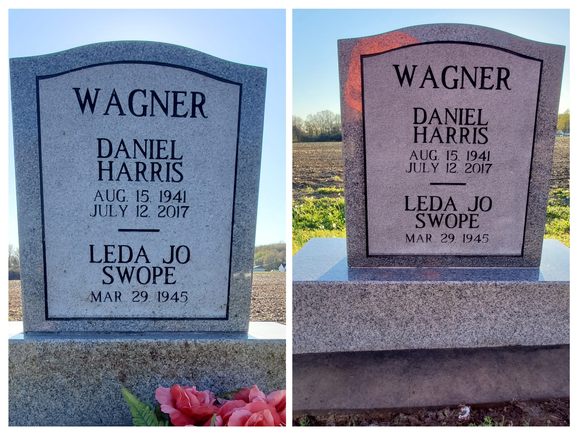 Before and after: Wagner Family — Granite upright